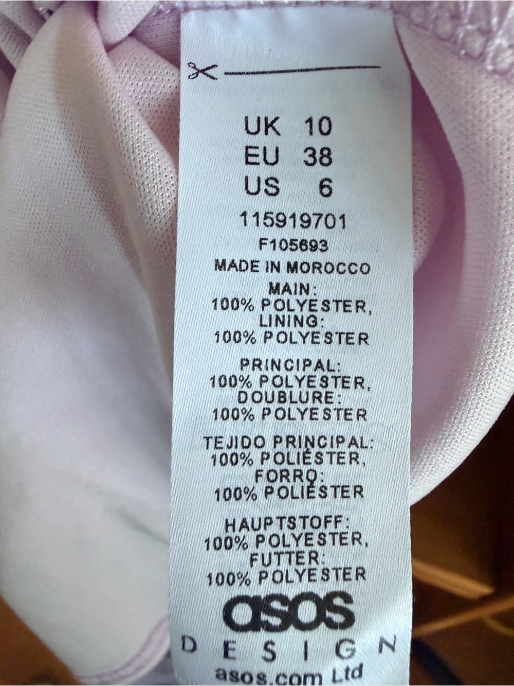 ASOS Lilac Abstract Print Ruffle Midi Dress Side Slit Y2K New Size 6 Fairycore - Picture 7 of 8